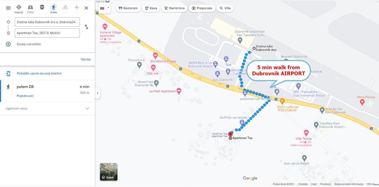 Durovici Dubrovnik Airport Apartment Tea מראה חיצוני תמונה